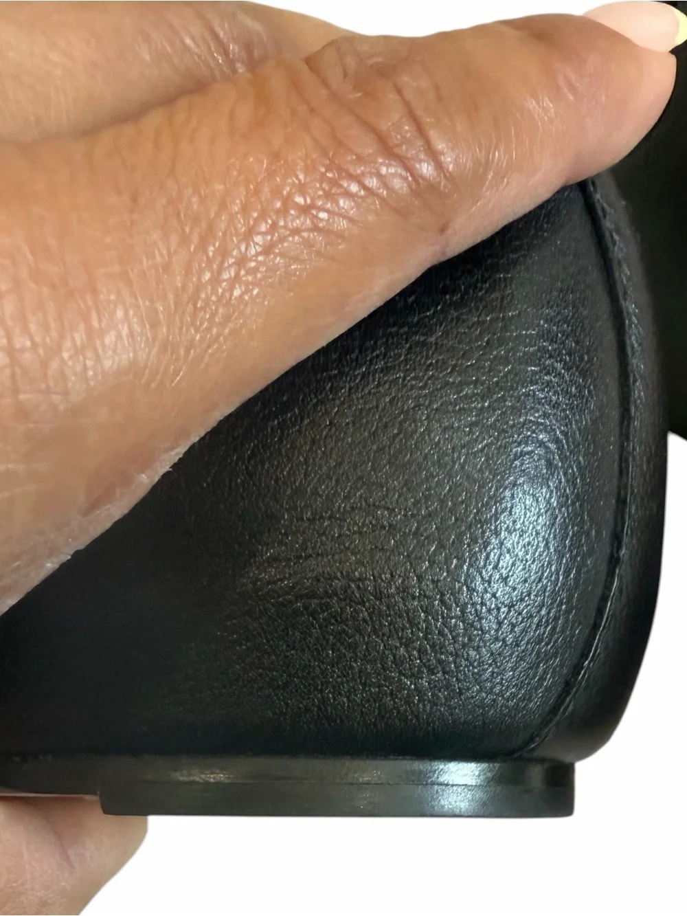 M.Gemi The Danza Black Nappa Leather Square Toe Ballet Flats Italy Size 42